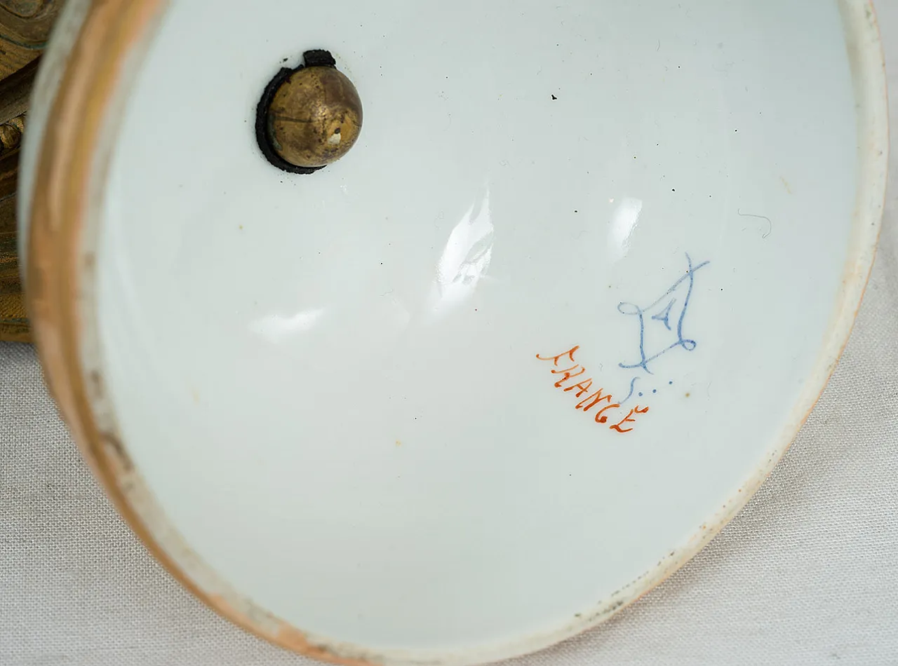 Pair of Napoleon III vases in polychrome Sevres porcelain, 19th c. 3