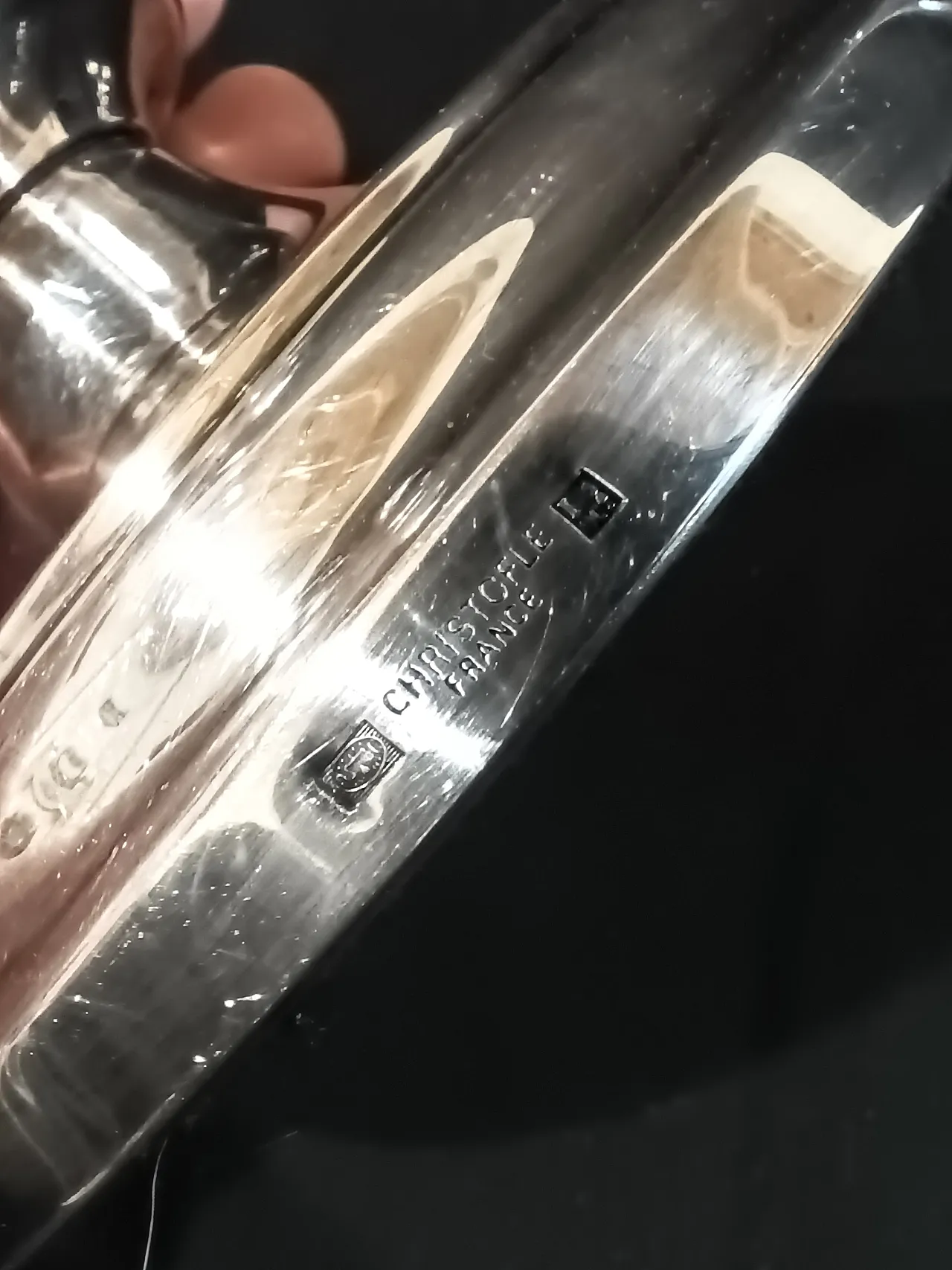 Coppia candelieri Christofle Silverplate Cristallo Baccarat, anni '90 7