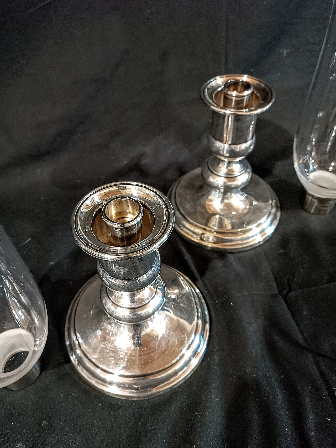 Coppia candelieri Christofle Silverplate Cristallo Baccarat, anni '90 14