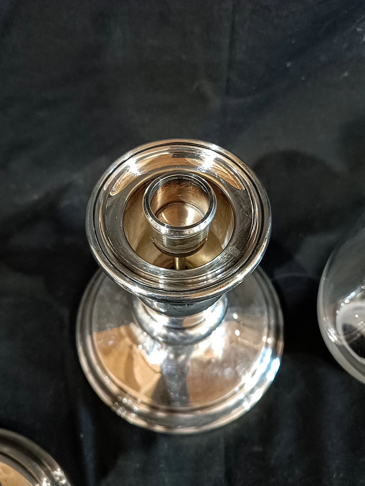 Coppia candelieri Christofle Silverplate Cristallo Baccarat, anni '90 26