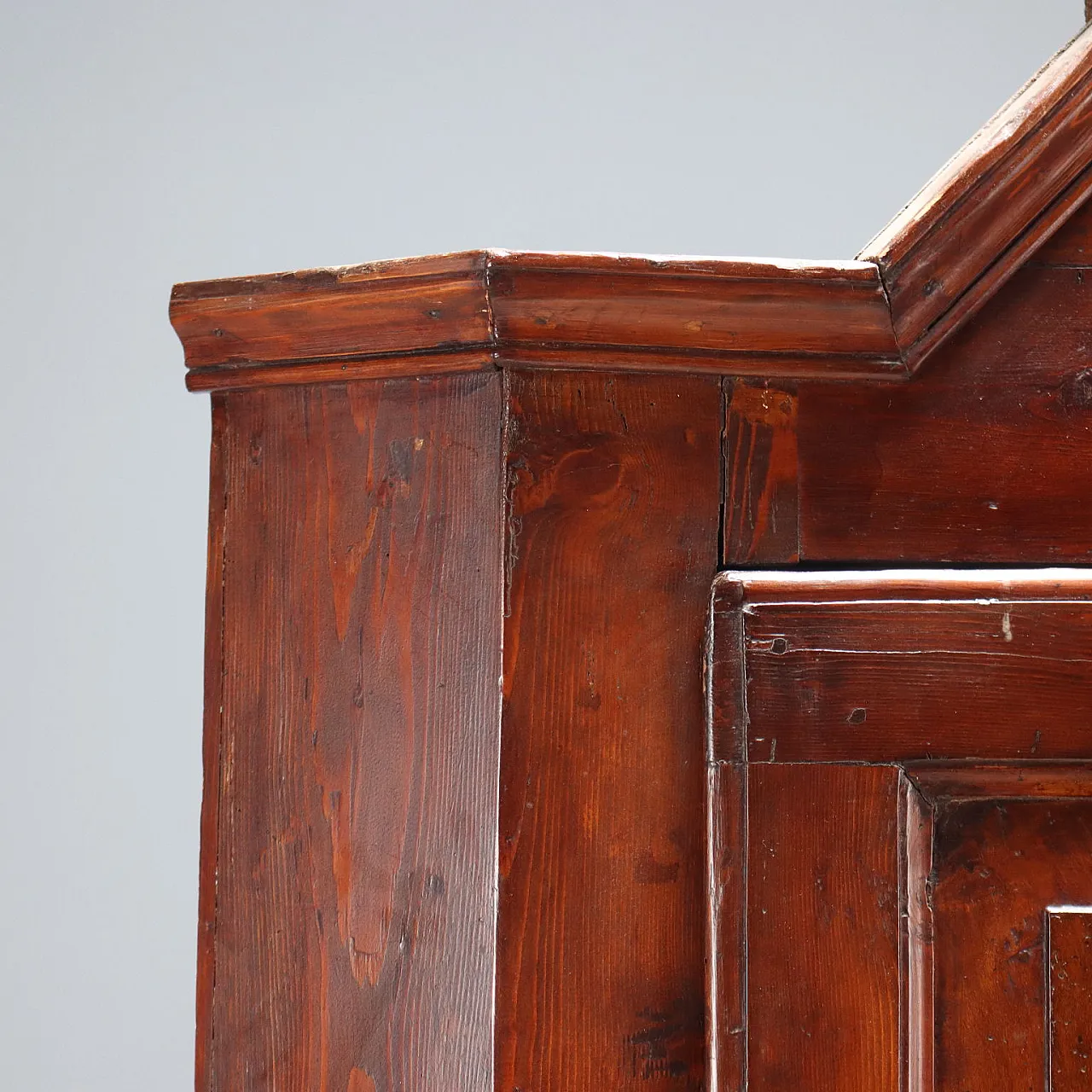 Angoliera Umbertina in abete e pioppo tinto noce, fine '800 5