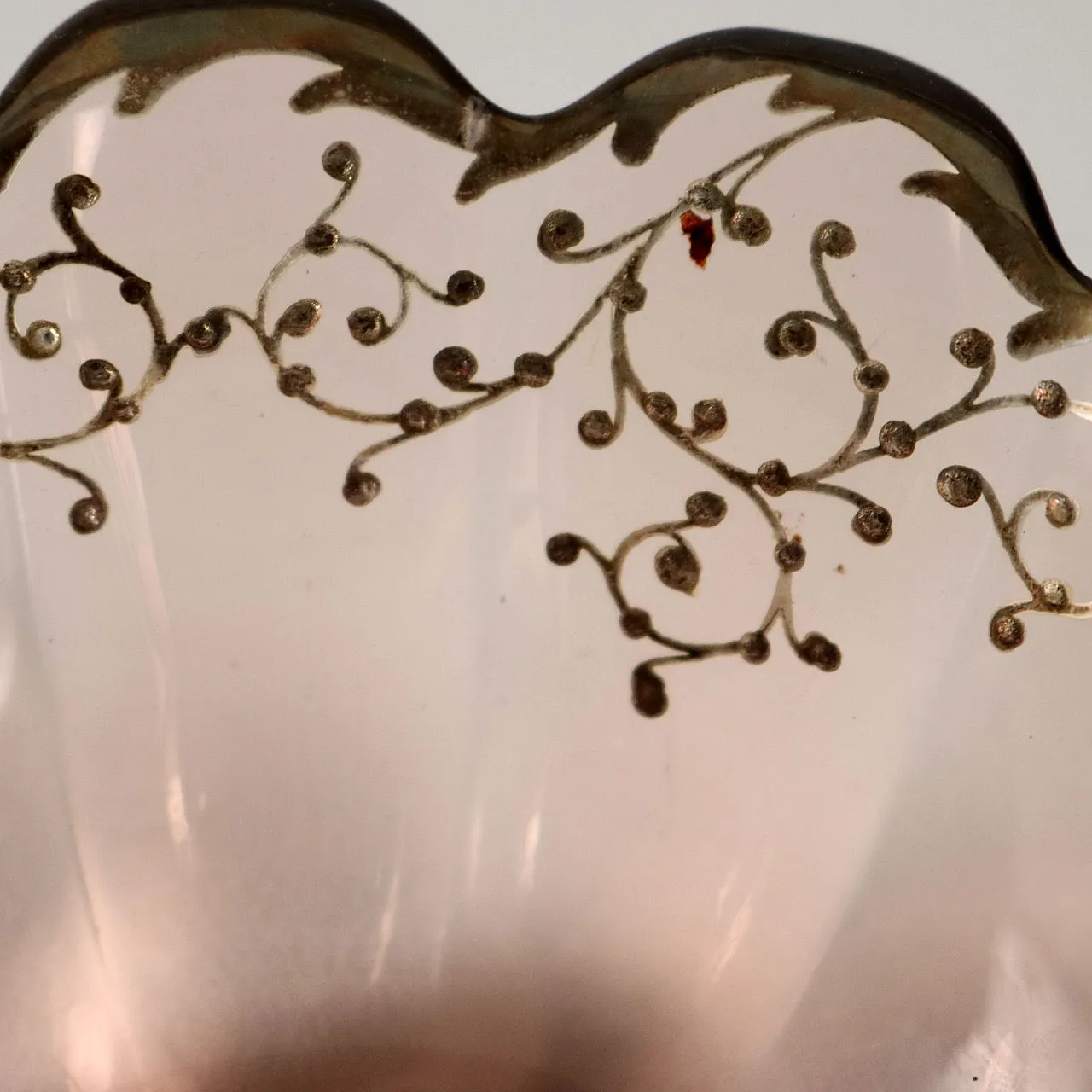 Servizio da dessert e macedonia in vetro, decorato in argento, '900 8