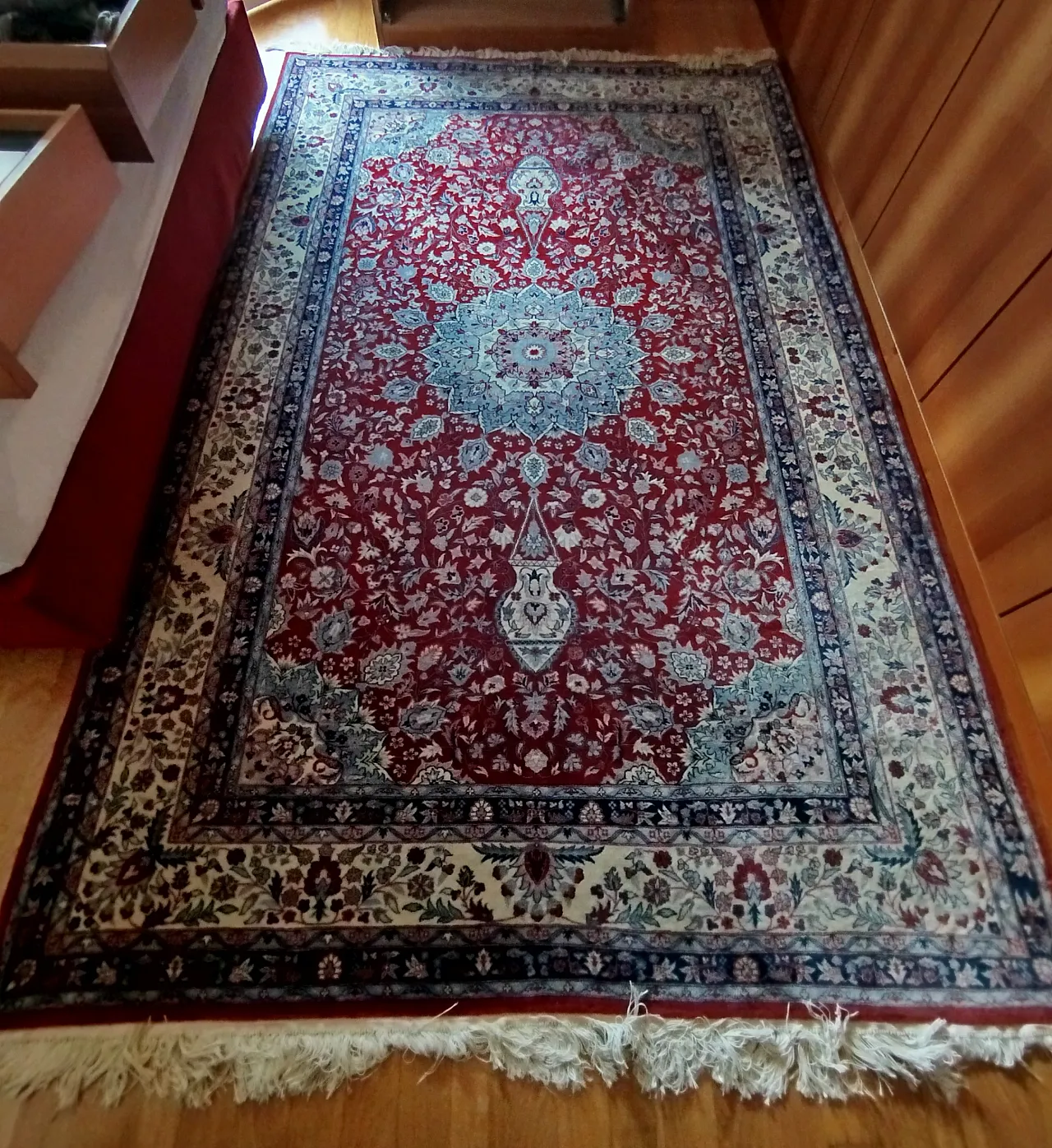 Tappeto Persiano Tabriz annodato a mano 70 raj, anni '90 2