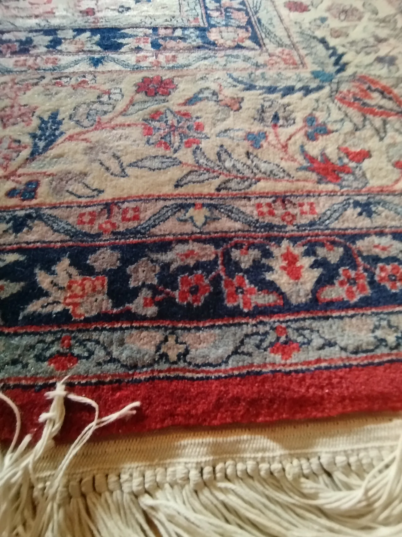 Tappeto Persiano Tabriz annodato a mano 70 raj, anni '90 3