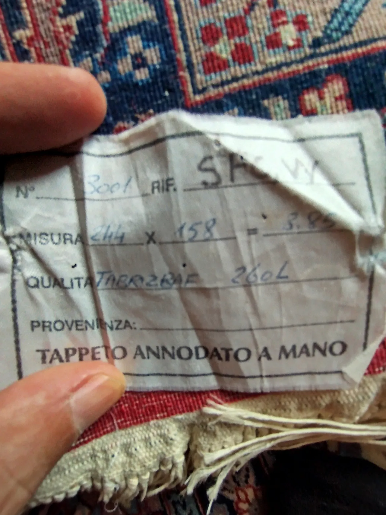 Tappeto Persiano Tabriz annodato a mano 70 raj, anni '90 5