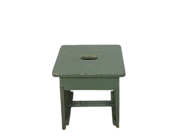 Sgabello di appoggio in legno di abete, 1960