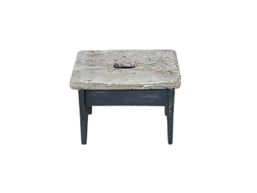 Sgabello di appoggio in legno di abete 1960