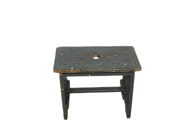 Sgabello di appoggio in legno di abete 1960