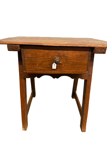 Tavolino basso a capretta, arte povera toscana, '900