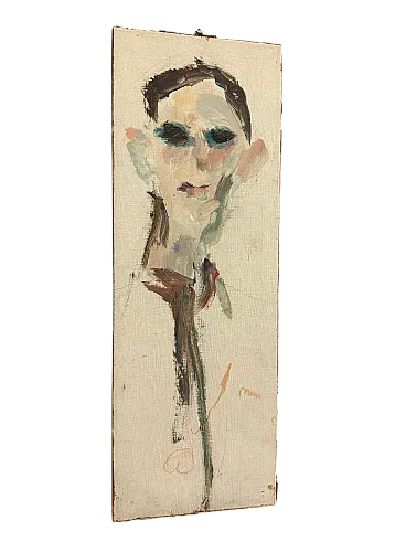 Ragazzo dipinto su tela di Ernesto Treccani. '900