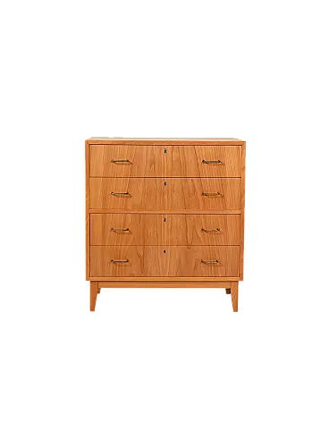 Cassettiera scandinava in olmo anni ’50