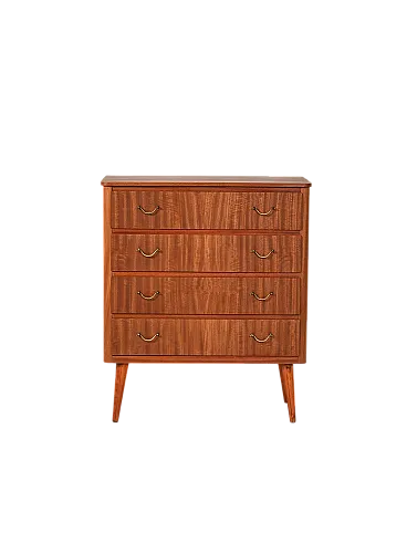 Cassettiera scandinava in mogano anni ’50