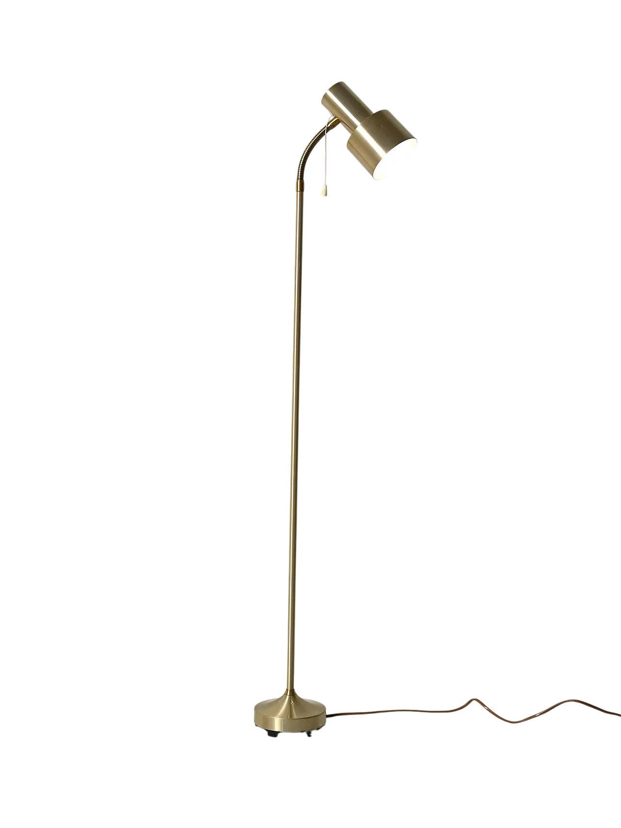 Lampada da terra scandinava dorata anni 60 9