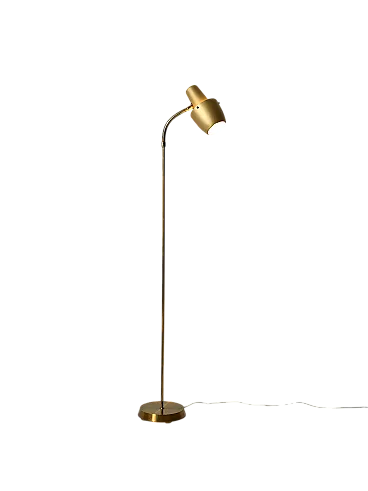 Lampada da terra scandinava  in ottone, anni ’60