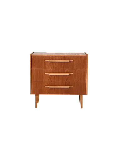 Cassettiera scandinava in teak e rovere, anni '60