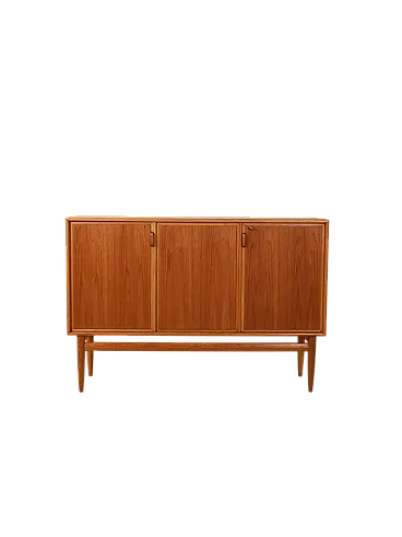 Highboard scandinavo anni 50/60 in rovere e teak con tre ante