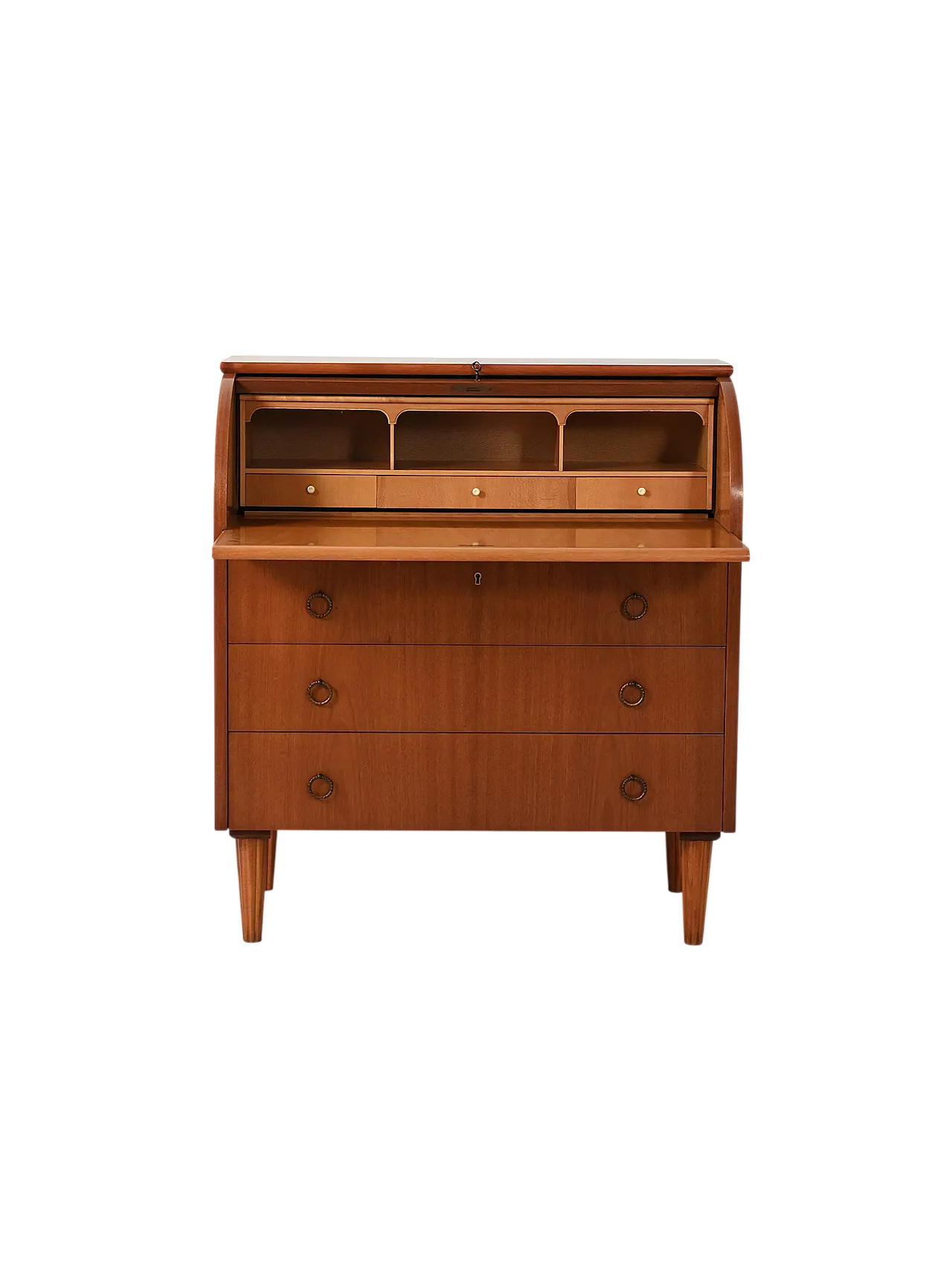Secretaire with decorated turned legs, 1950s 9