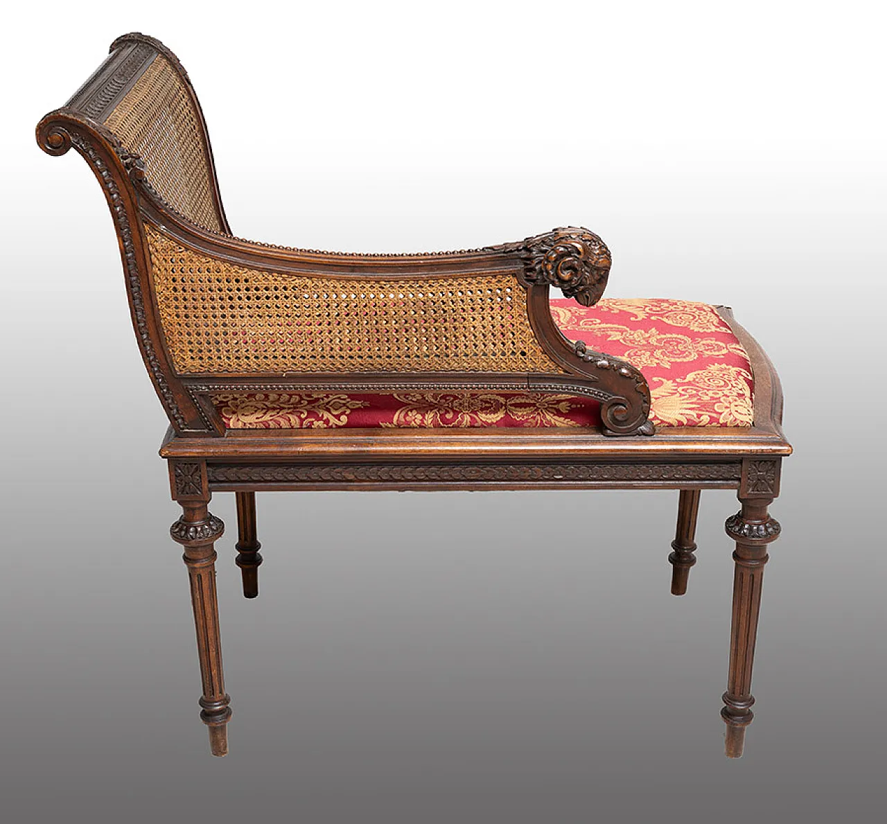 Panchetta Napoleone III in massello di noce, '800 4