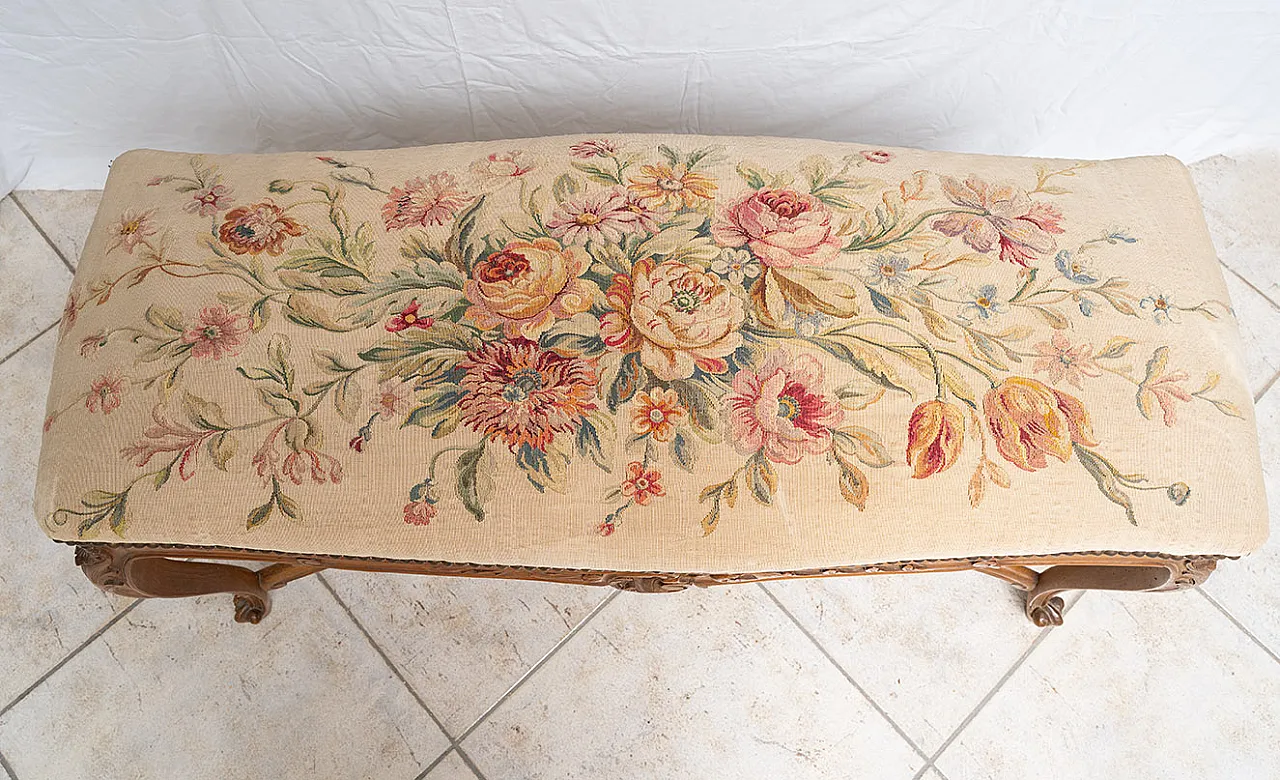 Panchetta Napoleone III in massello di noce, '800 2