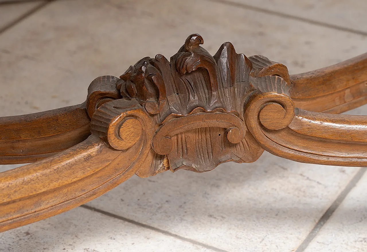 Panchetta Napoleone III in massello di noce, '800 3