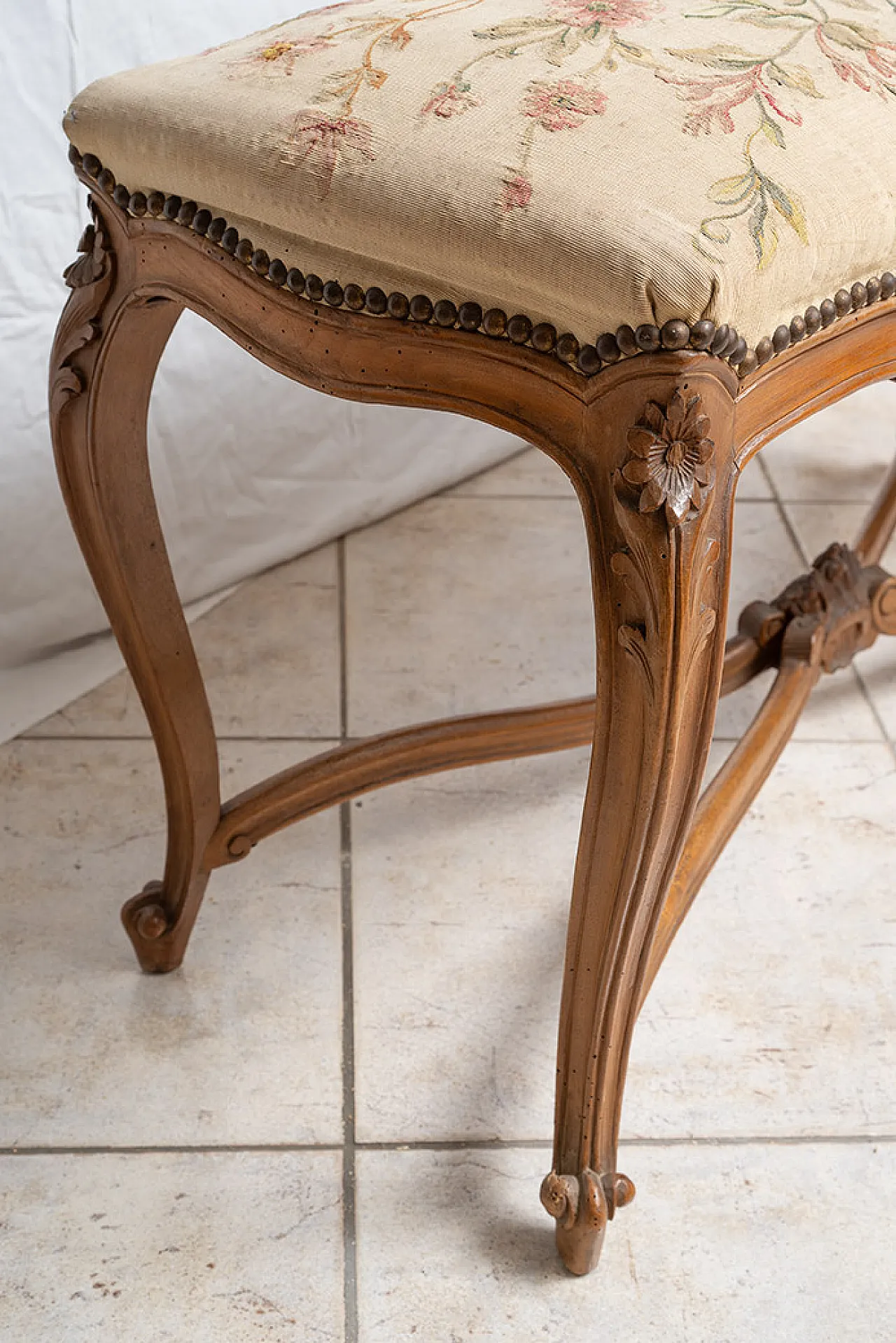 Panchetta Napoleone III in massello di noce, '800 4