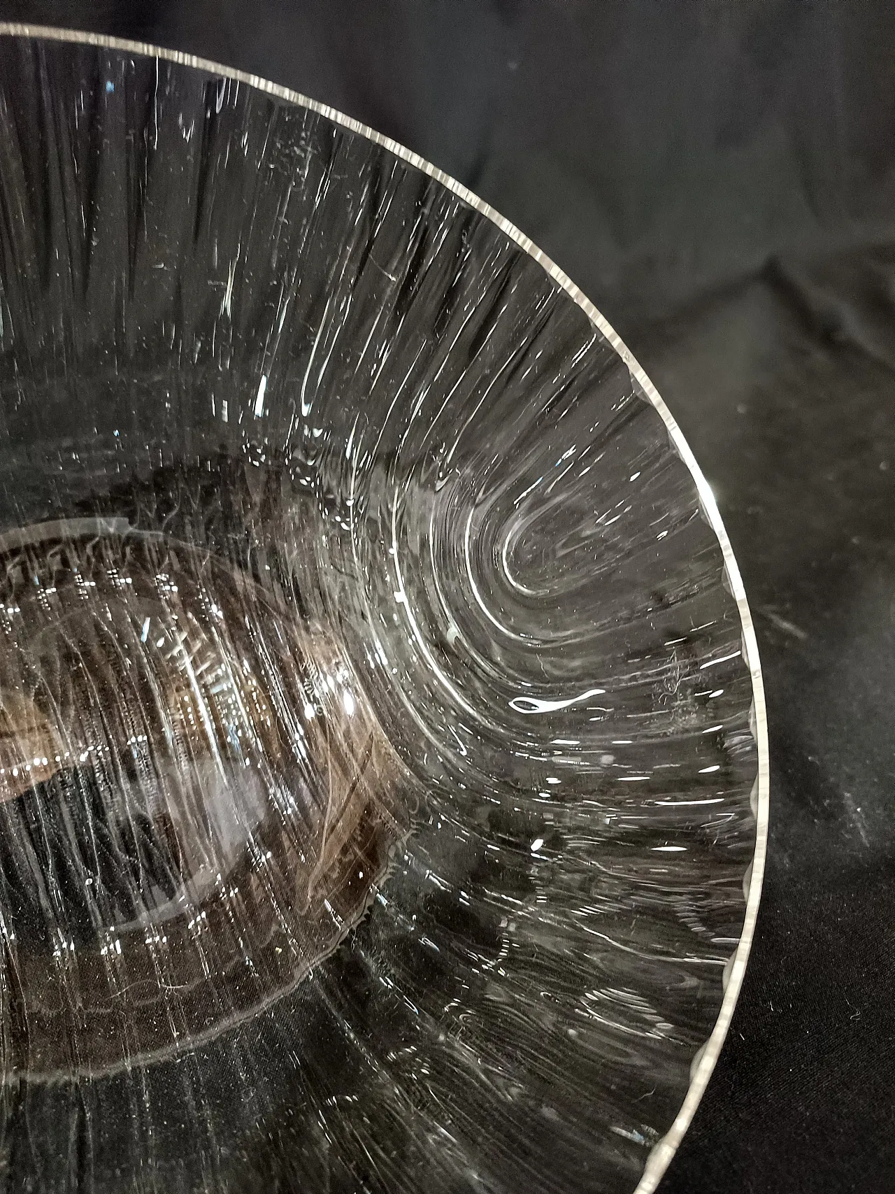 Ciotola Cristallo Decò Baccellata di Rosenthal, anni '70 1