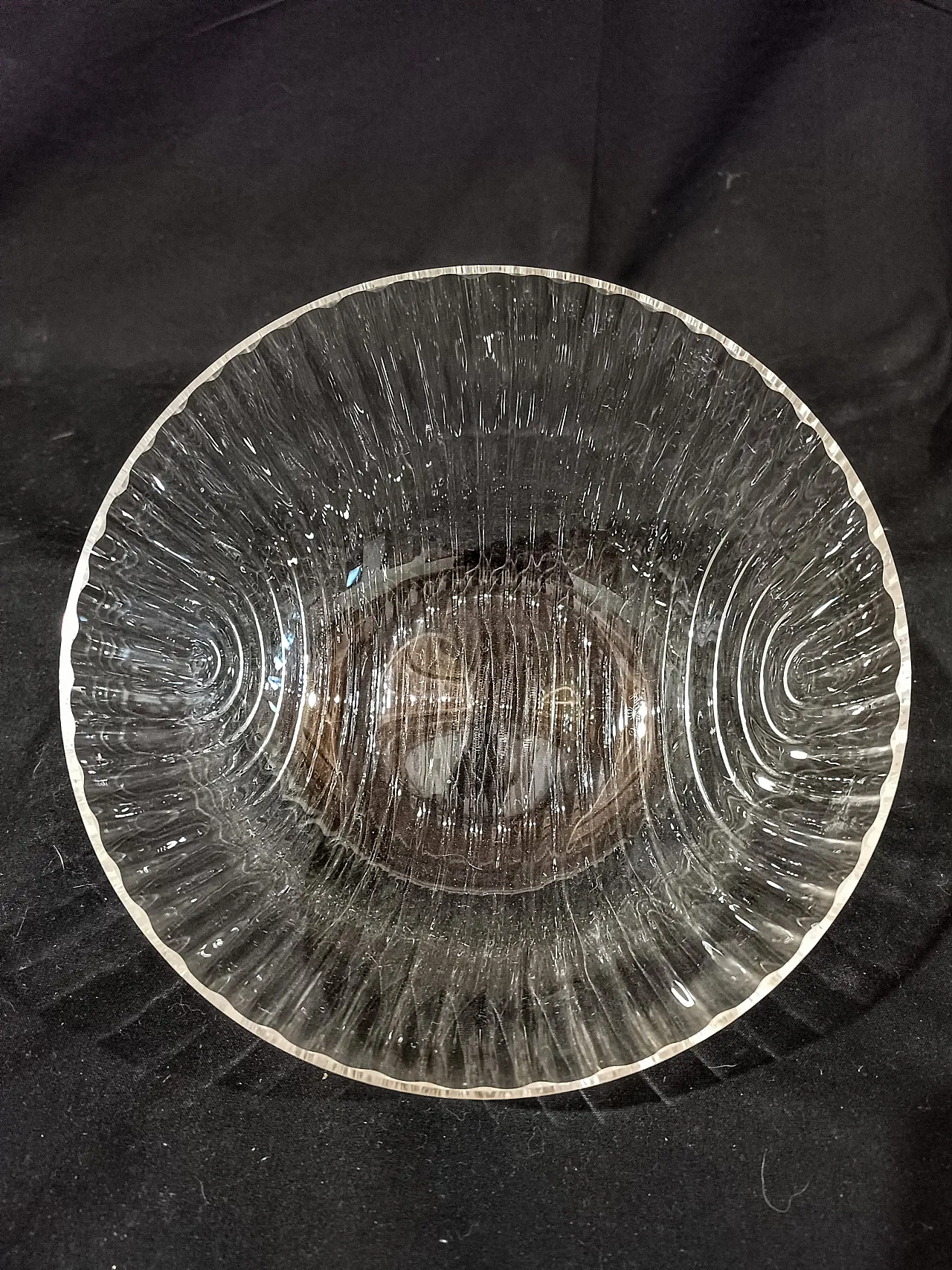 Ciotola Cristallo Decò Baccellata di Rosenthal, anni '70 3