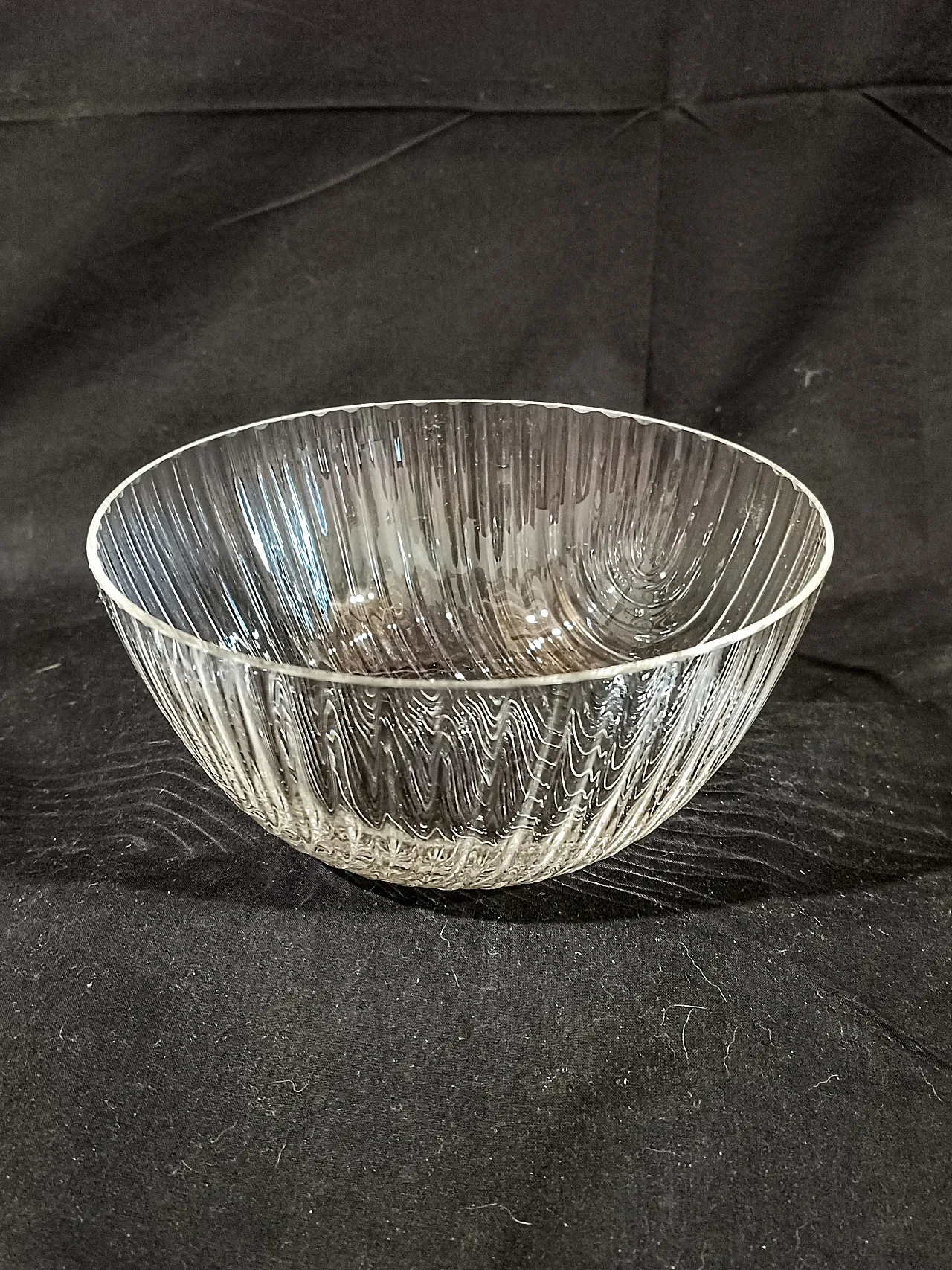 Ciotola Cristallo Decò Baccellata di Rosenthal, anni '70 5