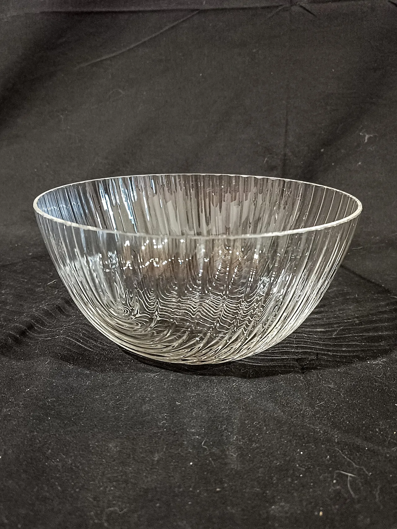 Ciotola Cristallo Decò Baccellata di Rosenthal, anni '70 8