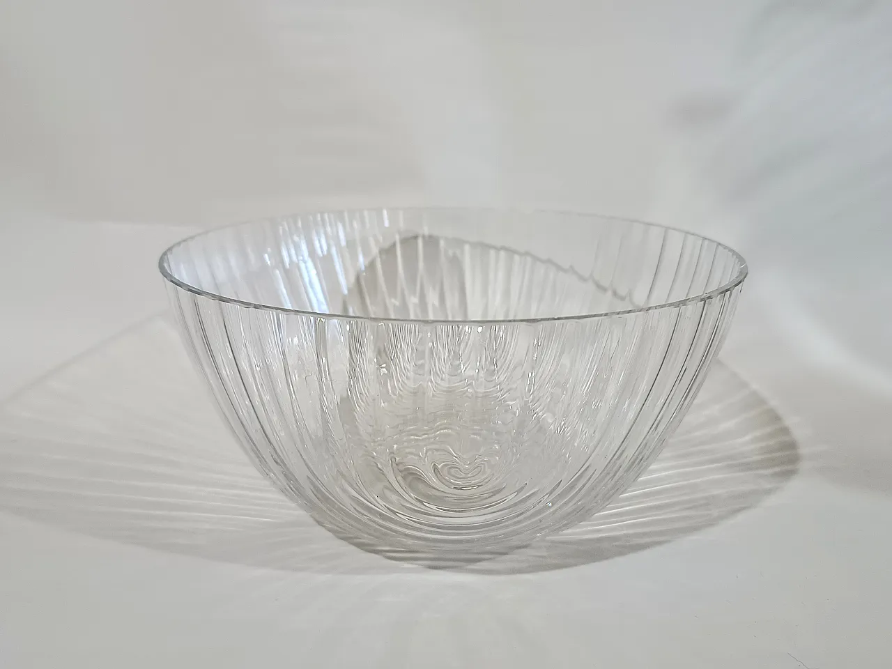 Ciotola Cristallo Decò Baccellata di Rosenthal, anni '70 12