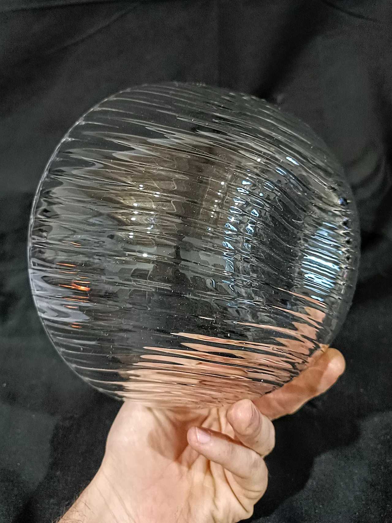 Ciotola Cristallo Decò Baccellata di Rosenthal, anni '70 19