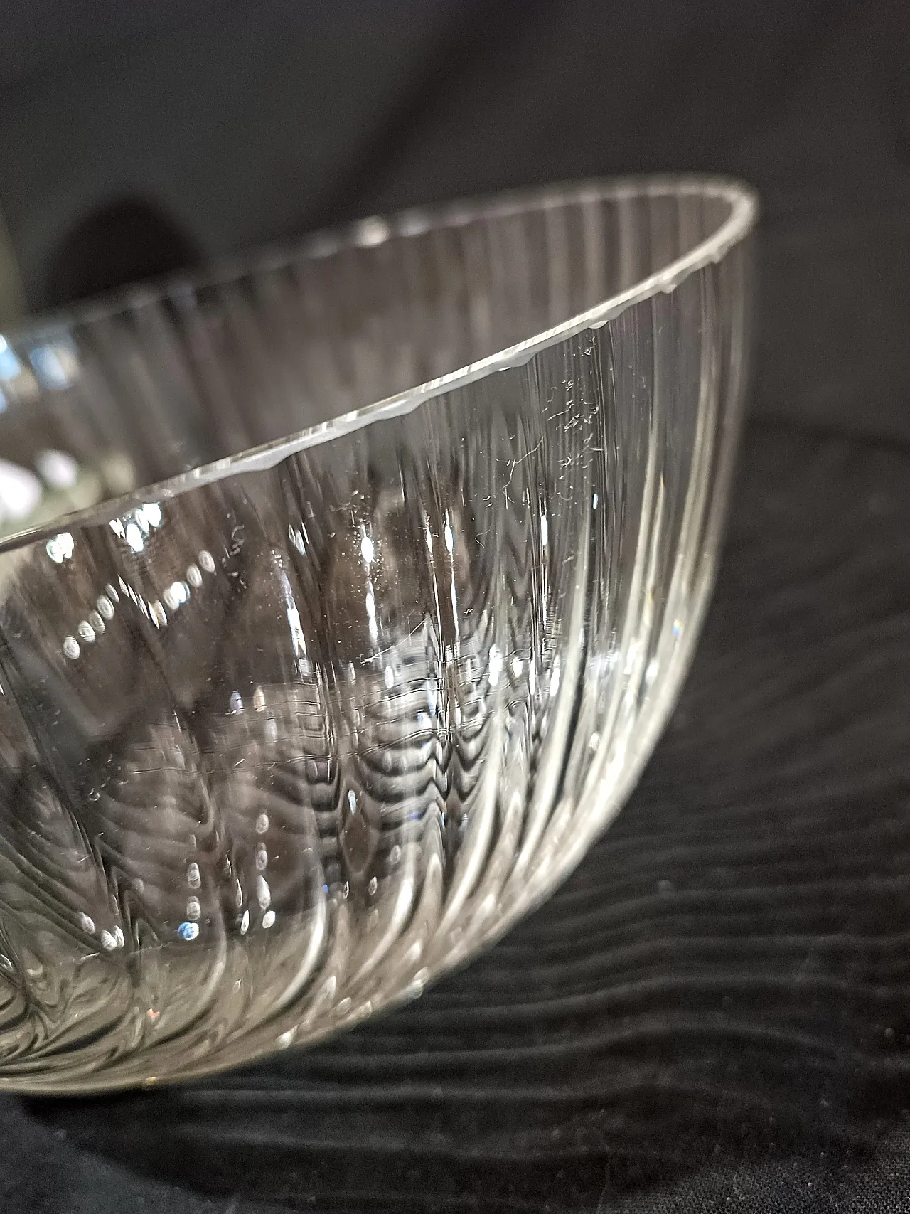 Ciotola Cristallo Decò Baccellata di Rosenthal, anni '70 24