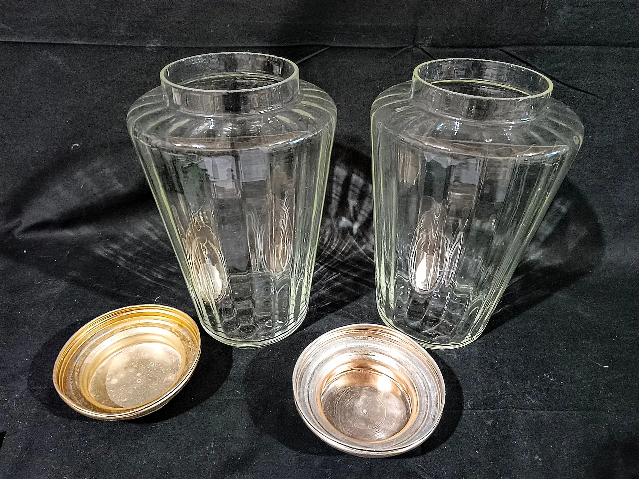 Coppia di vasi in vetro soffiato, anni '40 26