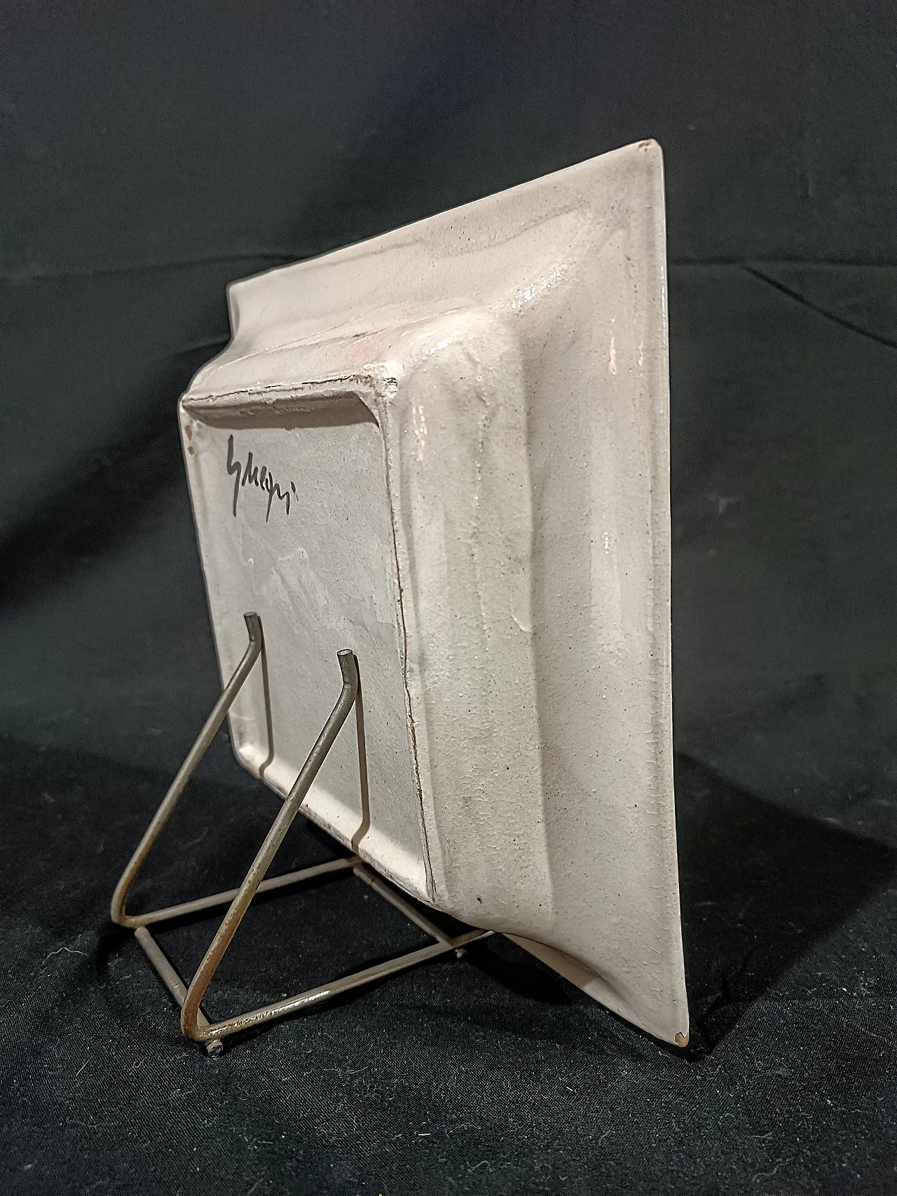 Ceramica dipinta a mano firmata di Sandro Negri, anni '80 2