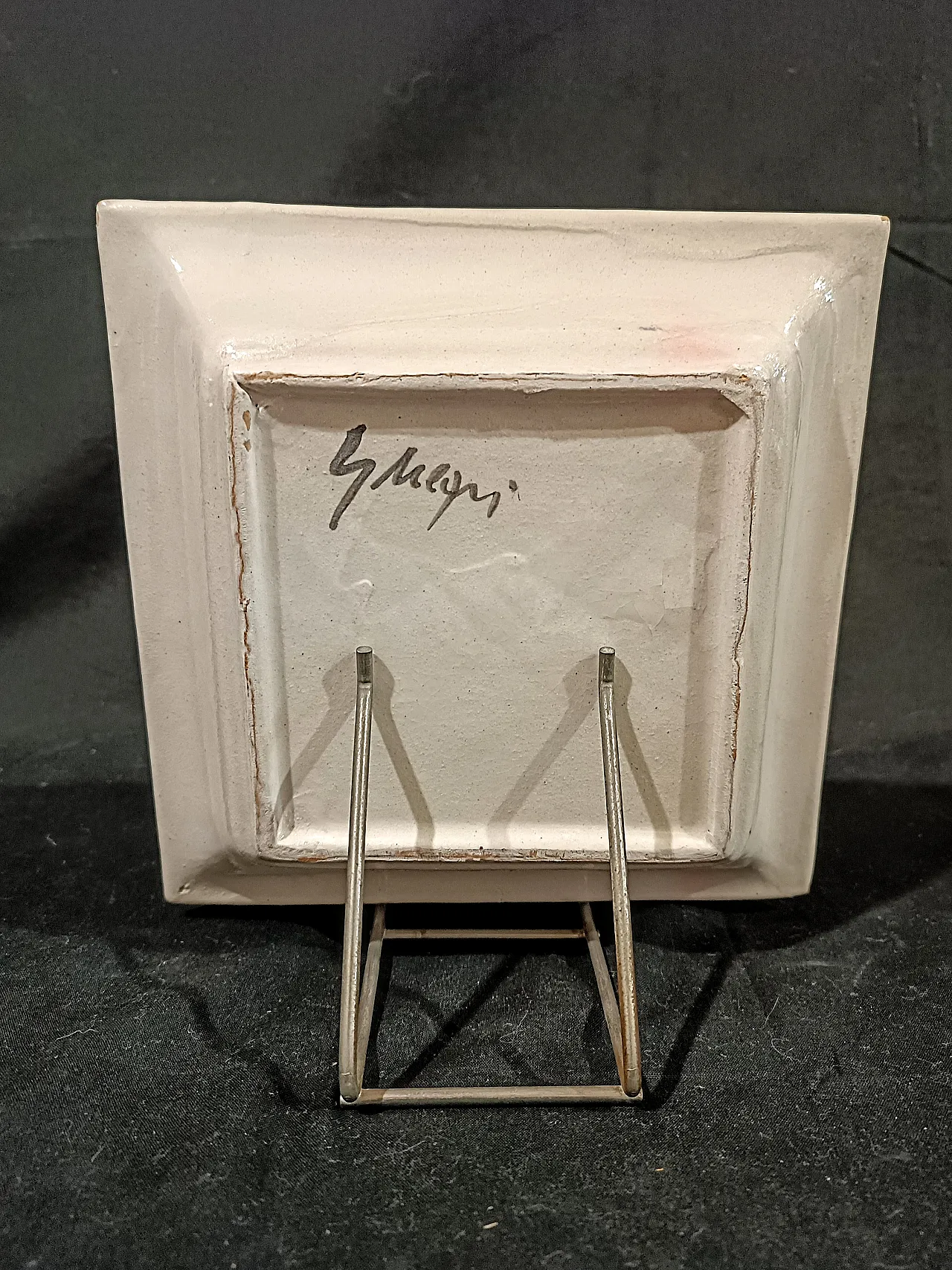 Ceramica dipinta a mano firmata di Sandro Negri, anni '80 3