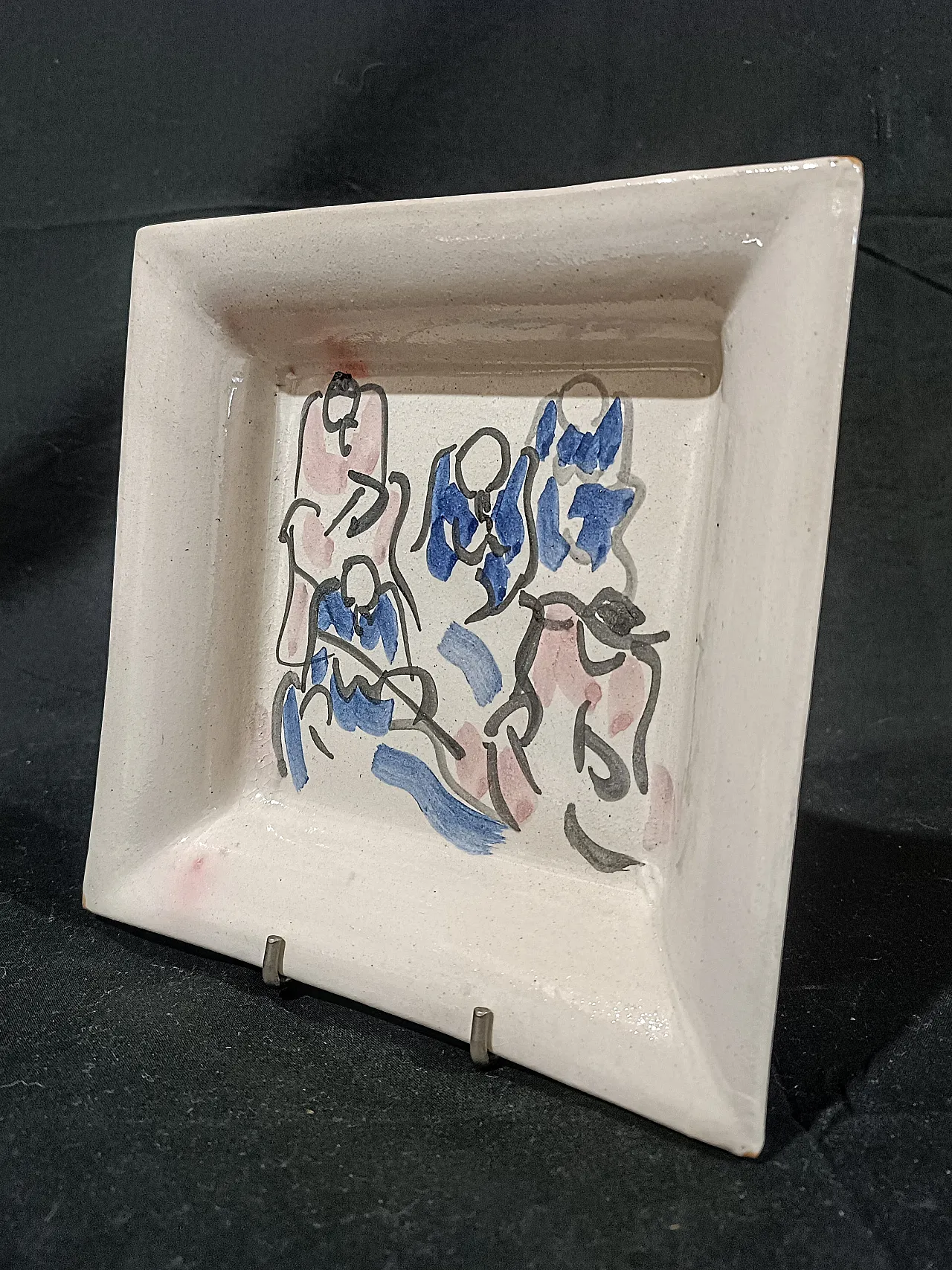 Ceramica dipinta a mano firmata di Sandro Negri, anni '80 7