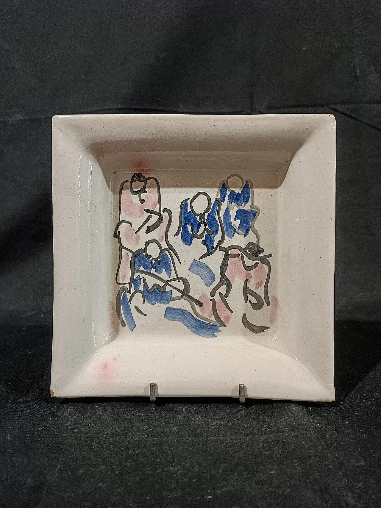 Ceramica dipinta a mano firmata di Sandro Negri, anni '80 8