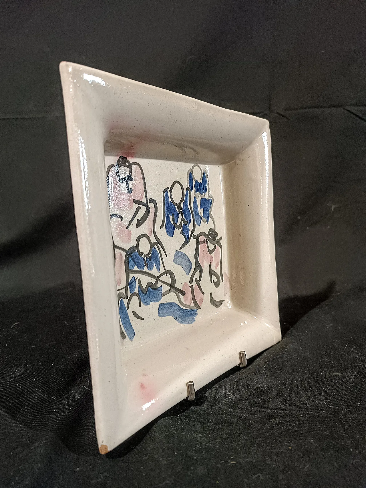 Ceramica dipinta a mano firmata di Sandro Negri, anni '80 9