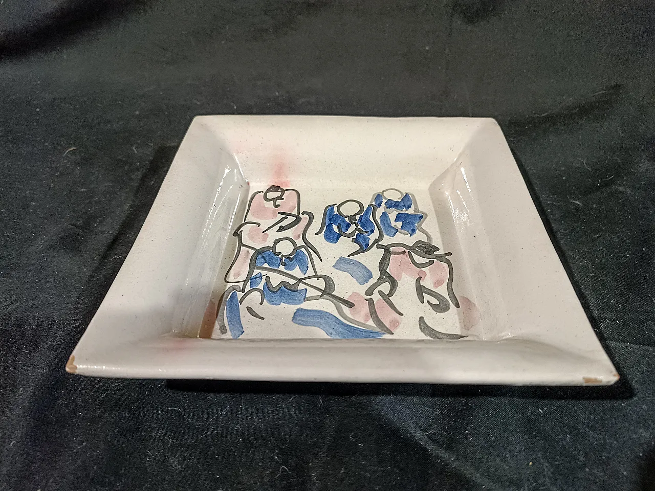 Ceramica dipinta a mano firmata di Sandro Negri, anni '80 11