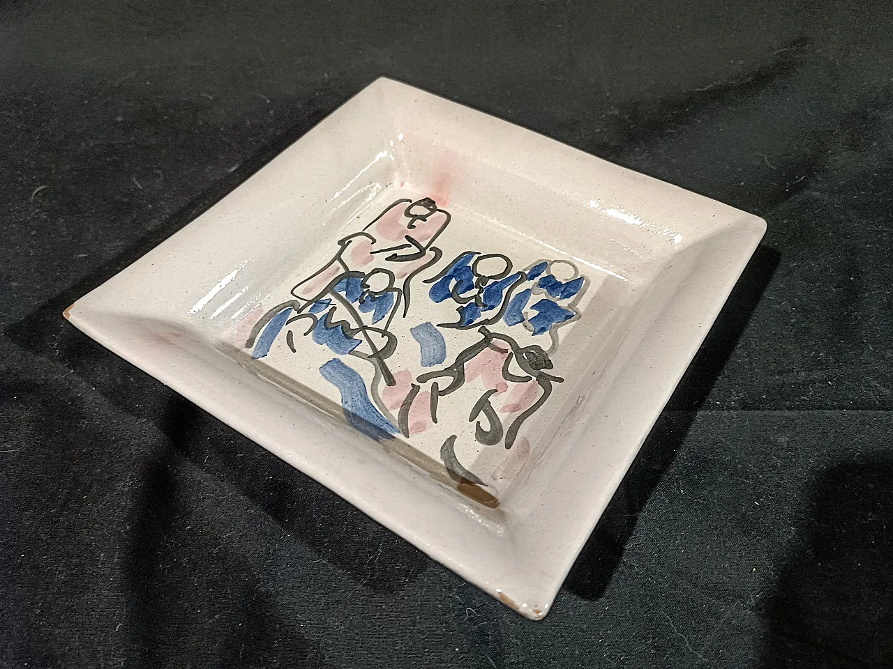 Ceramica dipinta a mano firmata di Sandro Negri, anni '80 12