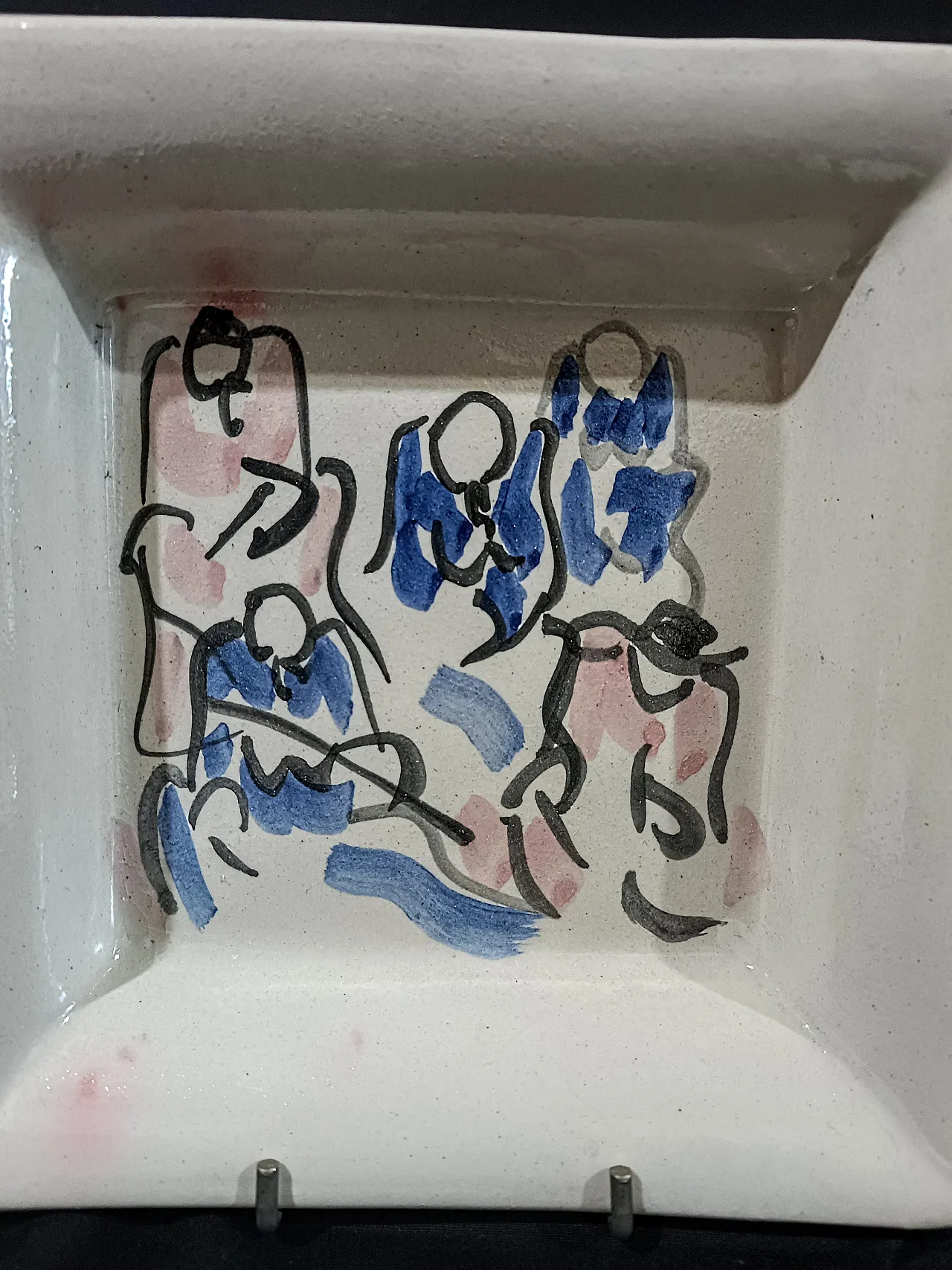 Ceramica dipinta a mano firmata di Sandro Negri, anni '80 15