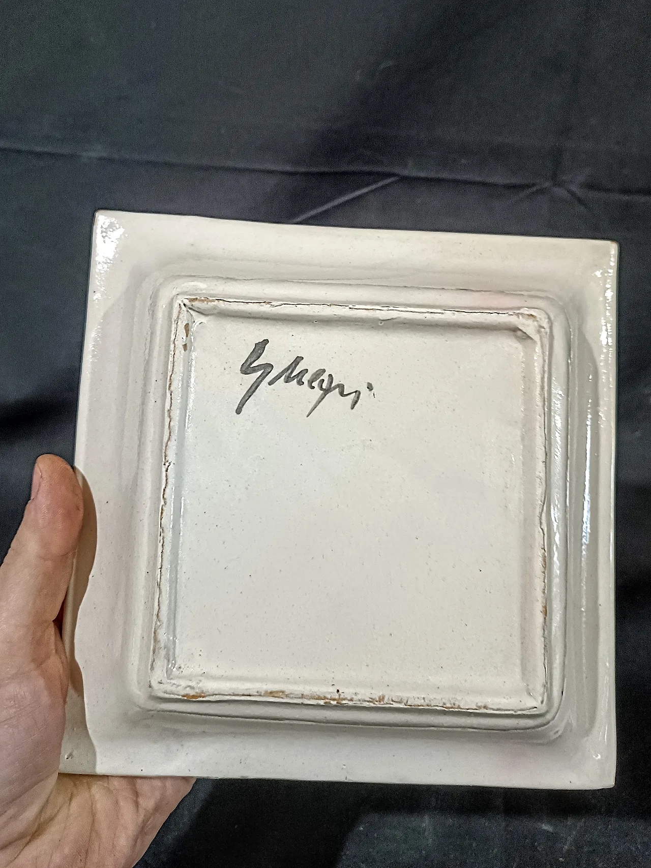 Ceramica dipinta a mano firmata di Sandro Negri, anni '80 18