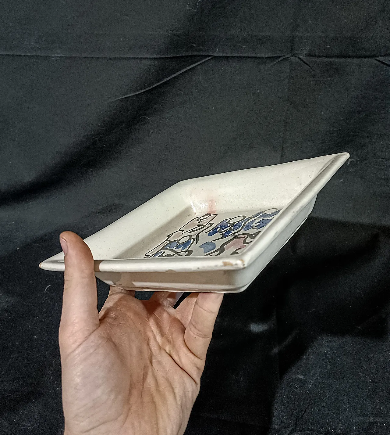 Ceramica dipinta a mano firmata di Sandro Negri, anni '80 19