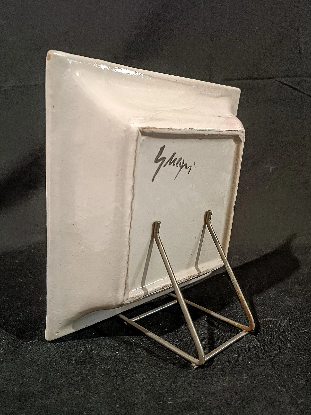 Ceramica dipinta a mano firmata di Sandro Negri, anni '80 20