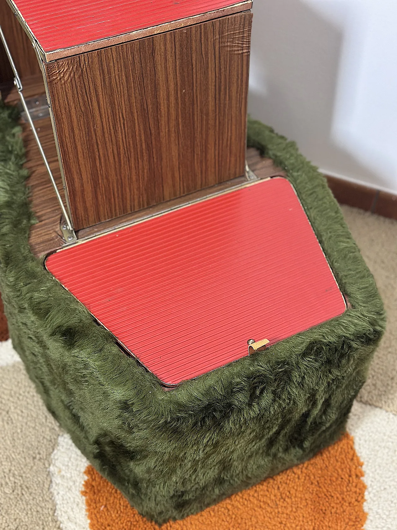 Pouf multifunctional stool, 70s 7