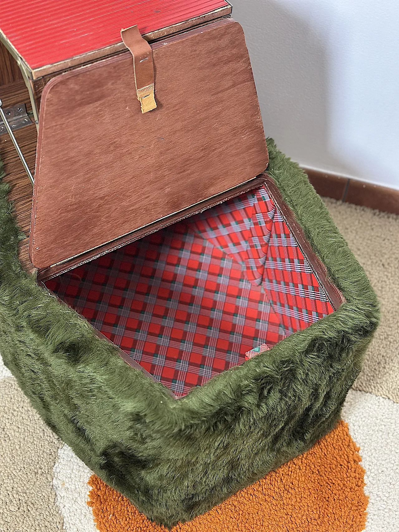 Pouf multifunctional stool, 70s 8