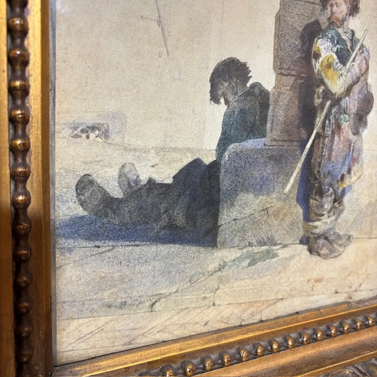 Dipinto acquarello firmato, '800 2