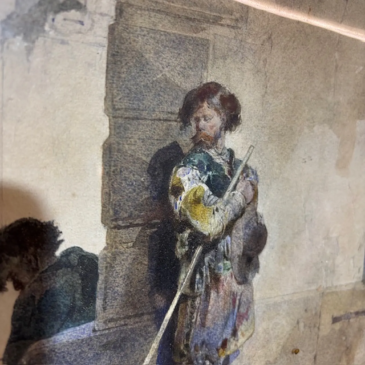 Dipinto acquarello firmato, '800 6