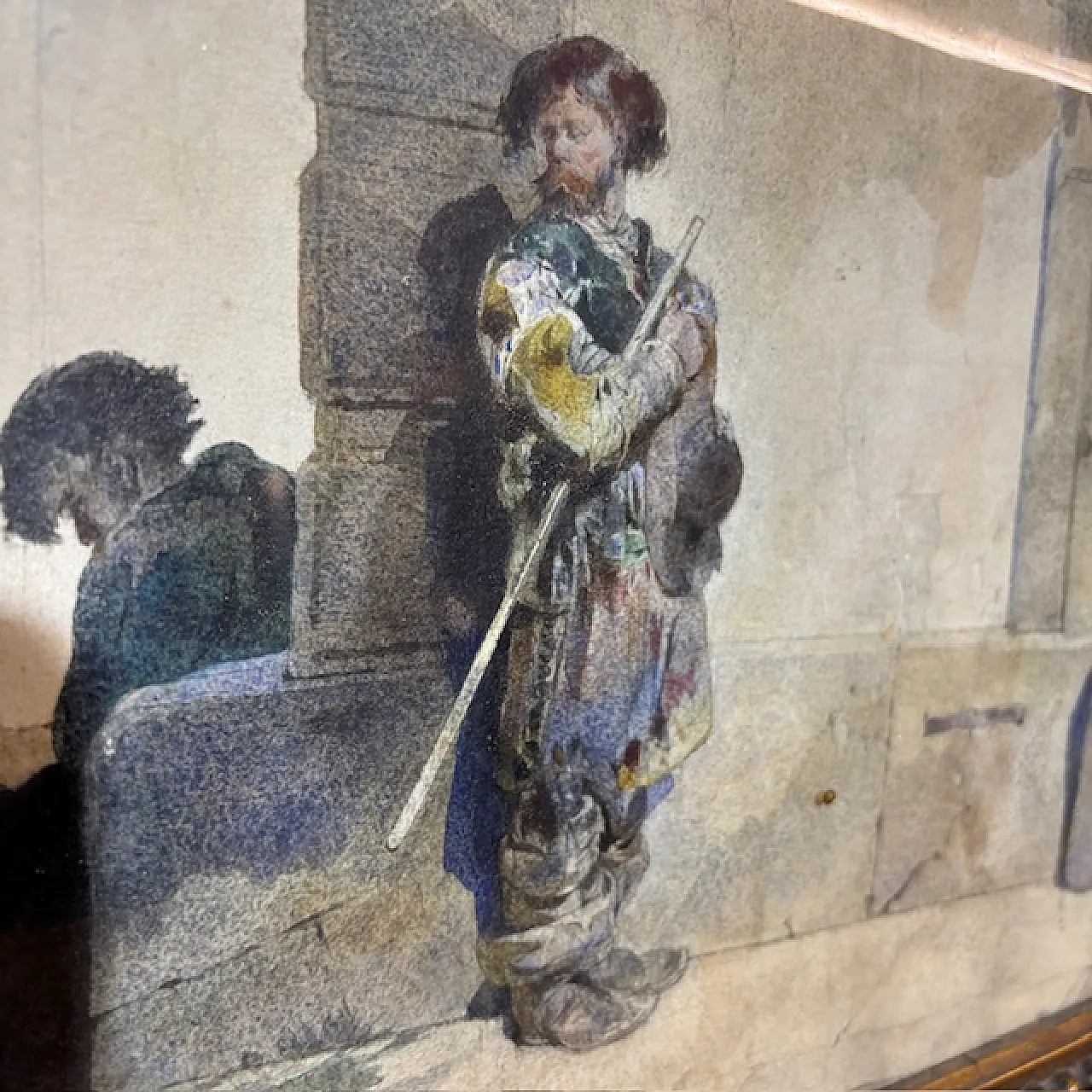 Dipinto acquarello firmato, '800 7