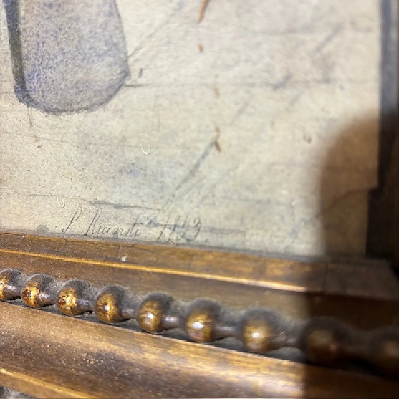 Dipinto acquarello firmato, '800 8